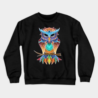 Owl Mandala Art Illustration Crewneck Sweatshirt